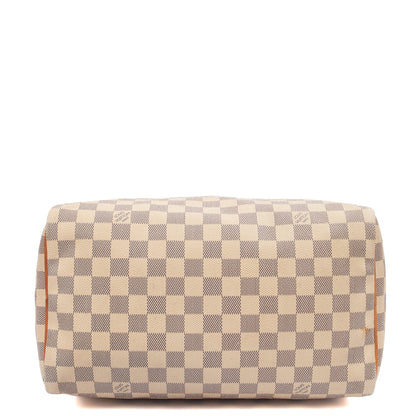 Louis Vuitton Tote Speedy 30 in Damier Azur, Canvas — Top View