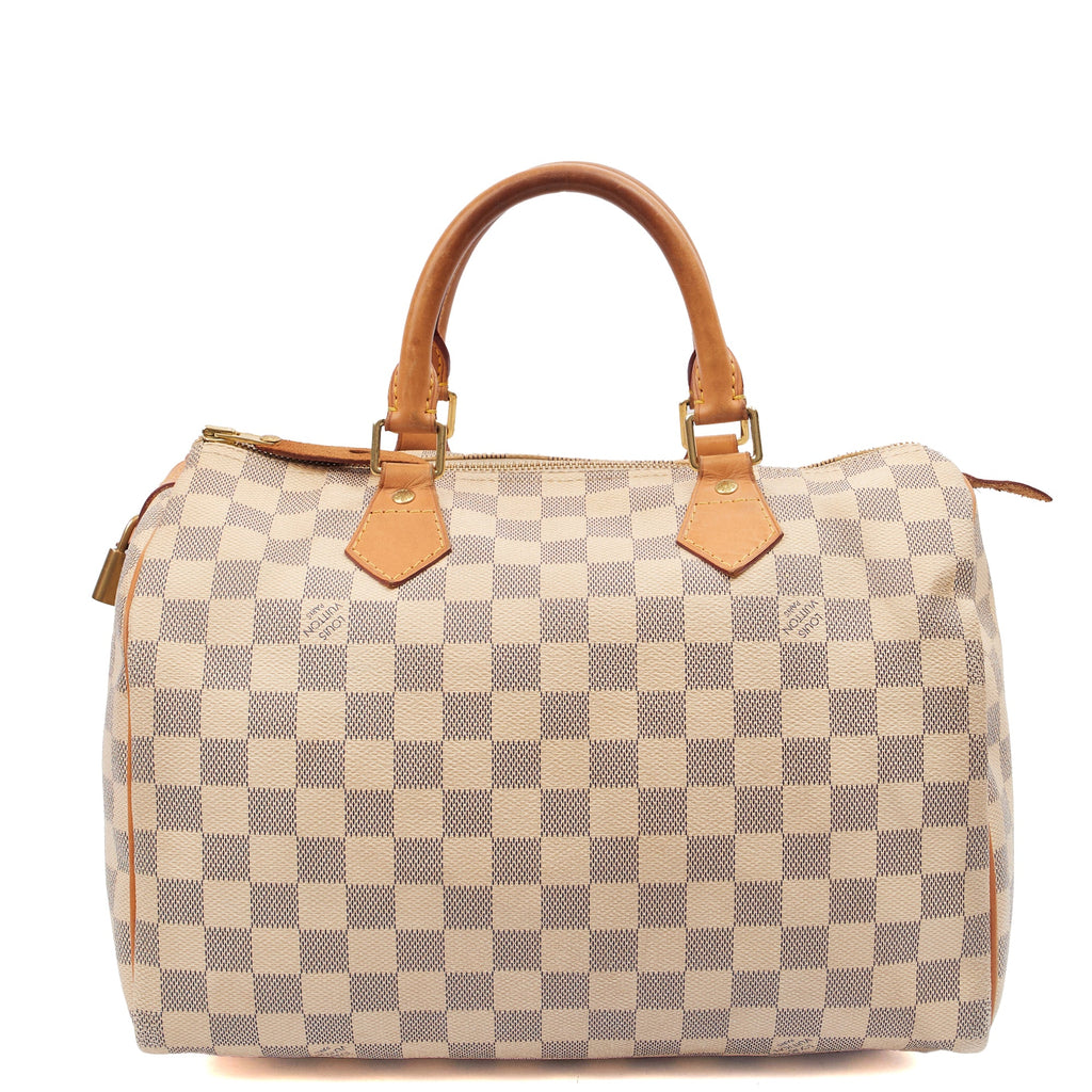 Louis Vuitton Tote Speedy 30 in Damier Azur, Canvas — Back View