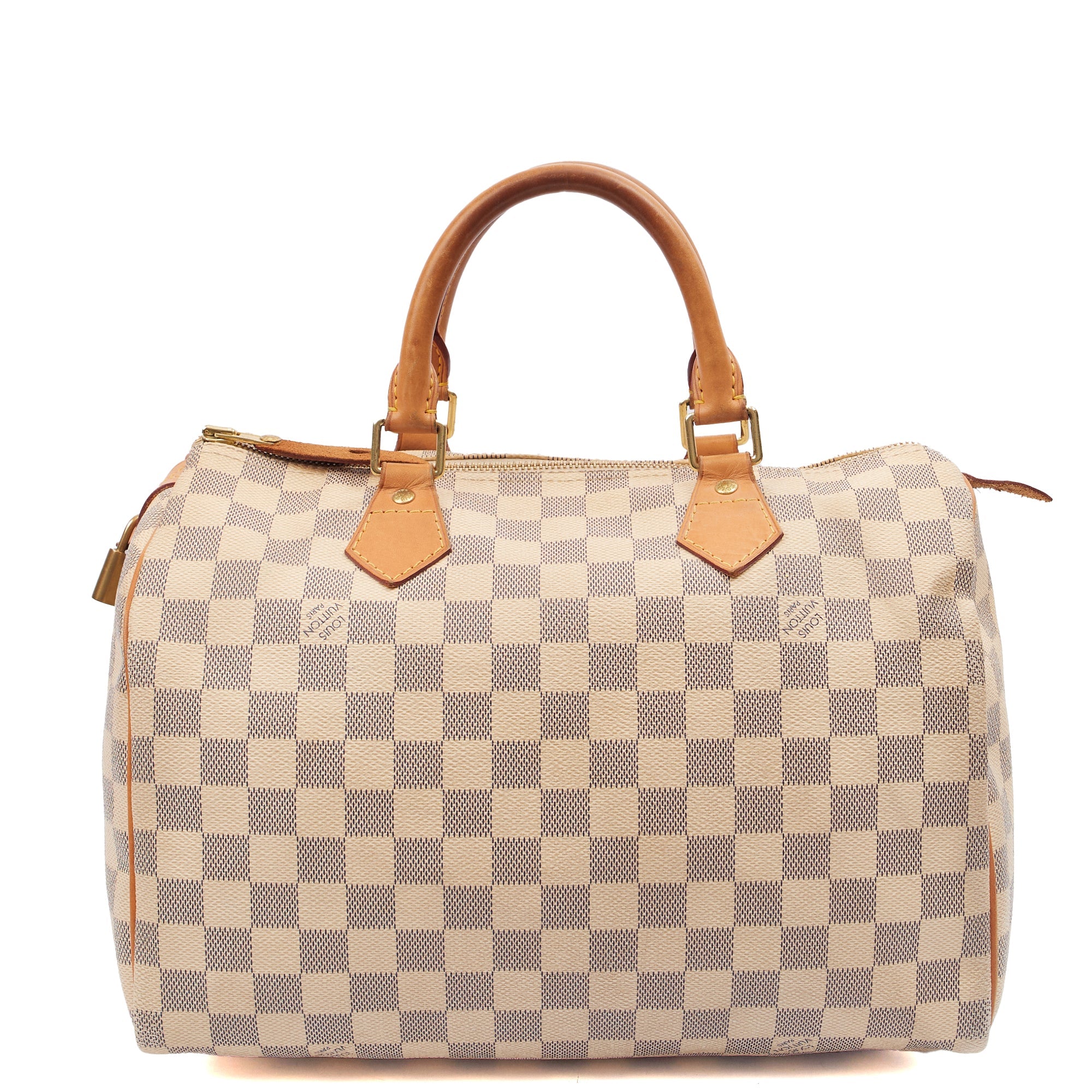 Louis Vuitton Tote Speedy 30 in Damier Azur, Canvas — Back View