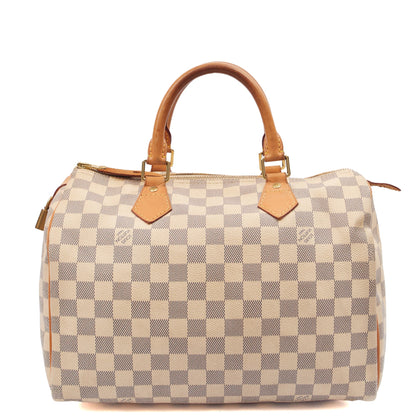Louis Vuitton Tote Speedy 30 in Damier Azur, Canvas — Back View