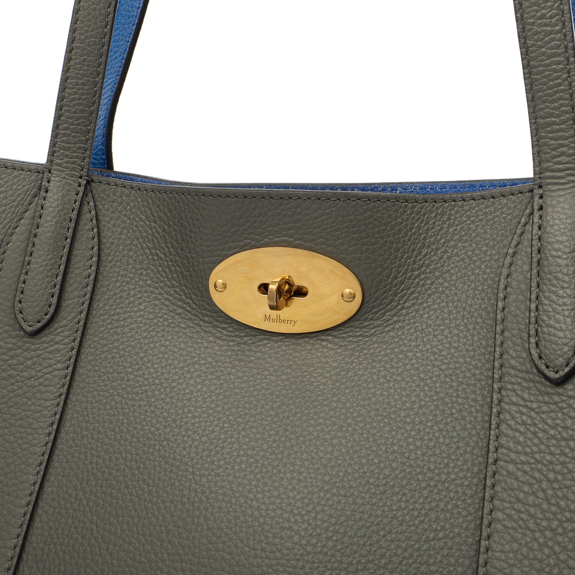 Mulberry Tote Bayswater Tote in Grey, Calfskin Leather — Lifestyle View