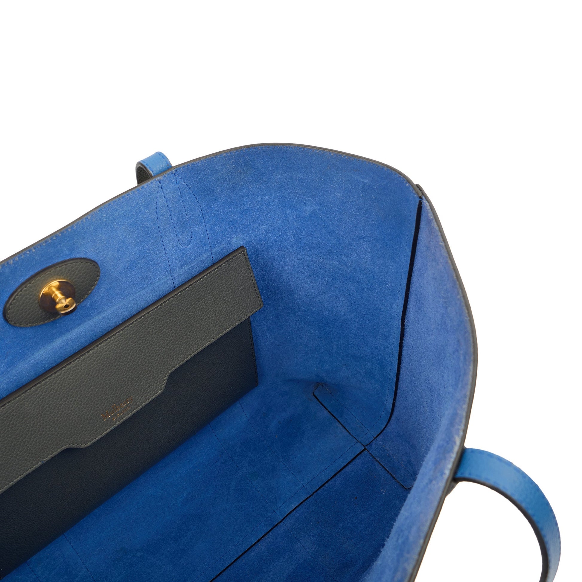 Mulberry Tote Bayswater Tote in Grey, Calfskin Leather — Detail View
