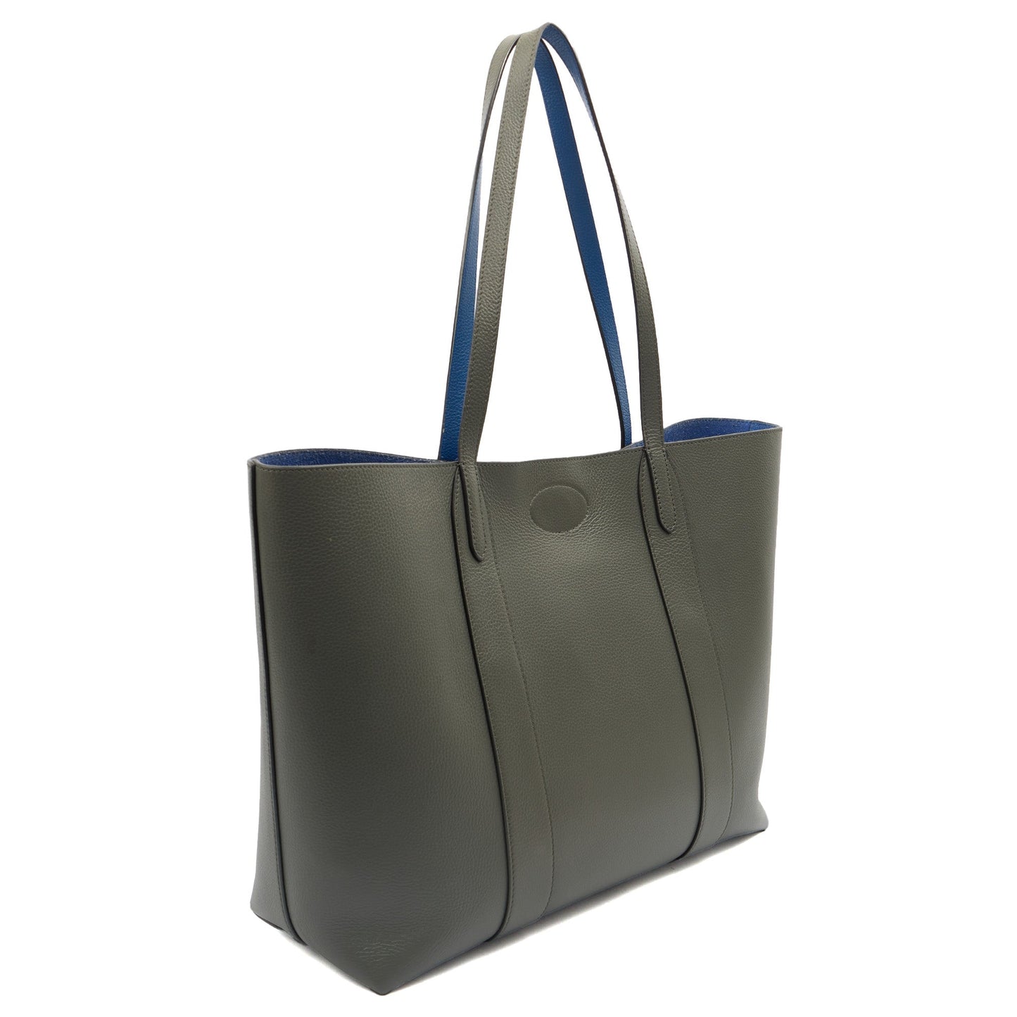 Mulberry Tote Bayswater Tote in Grey, Calfskin Leather — Side View