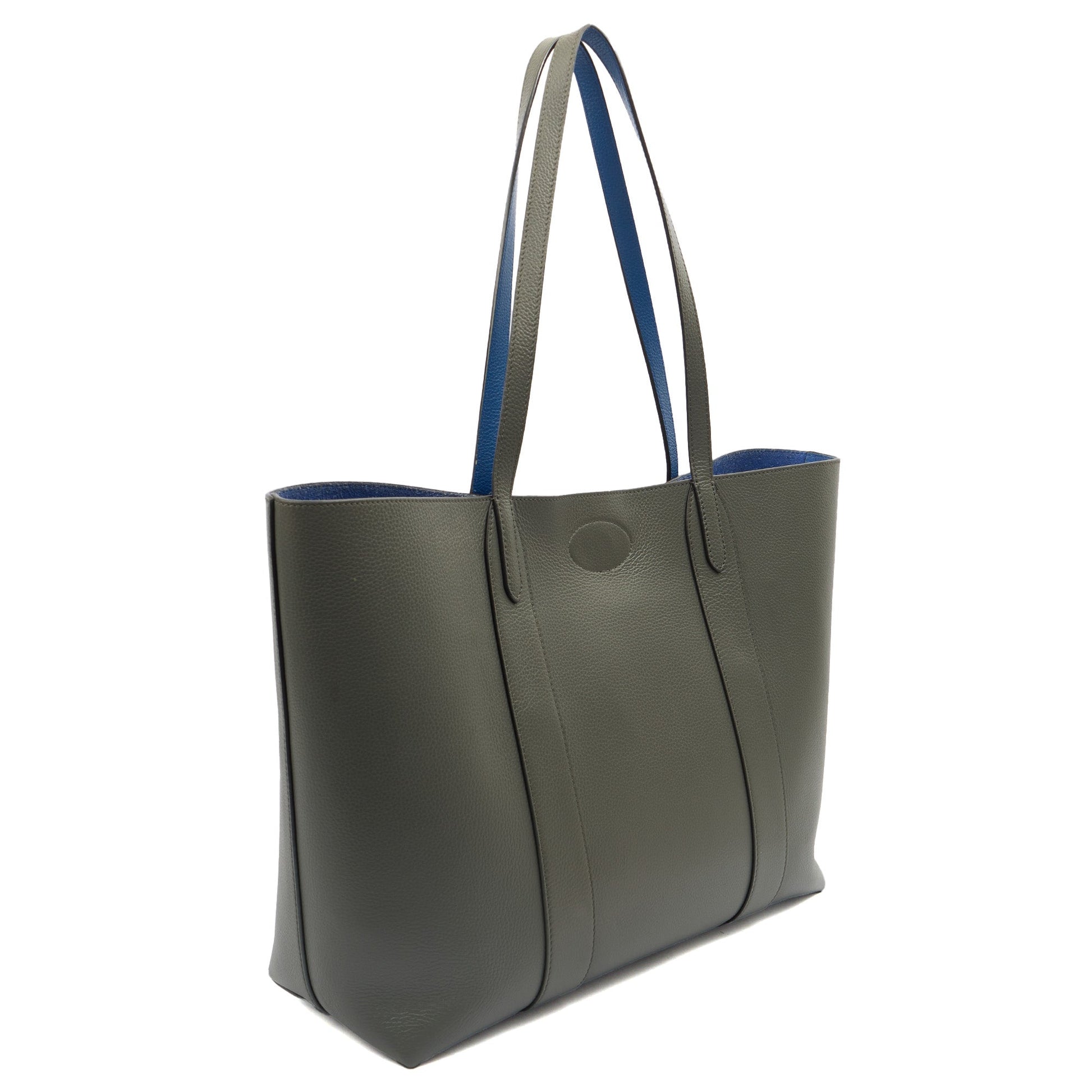 Mulberry Tote Bayswater Tote in Grey, Calfskin Leather — Side View