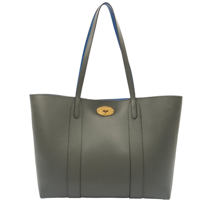 Mulberry Tote Bayswater Tote in Grey, Calfskin Leather — Front View