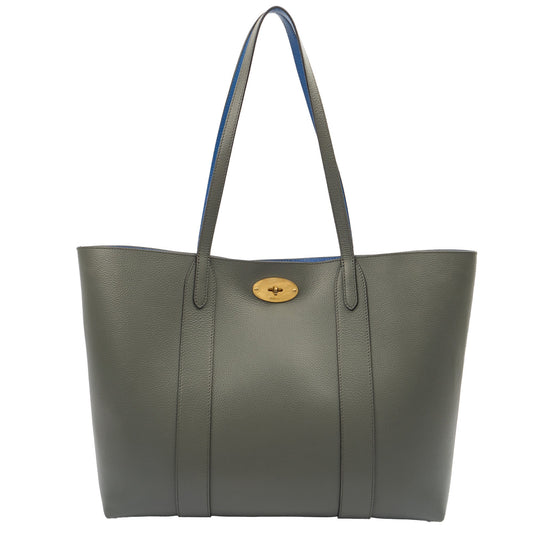 Mulberry Tote Bayswater Tote in Grey, Calfskin Leather — Front View