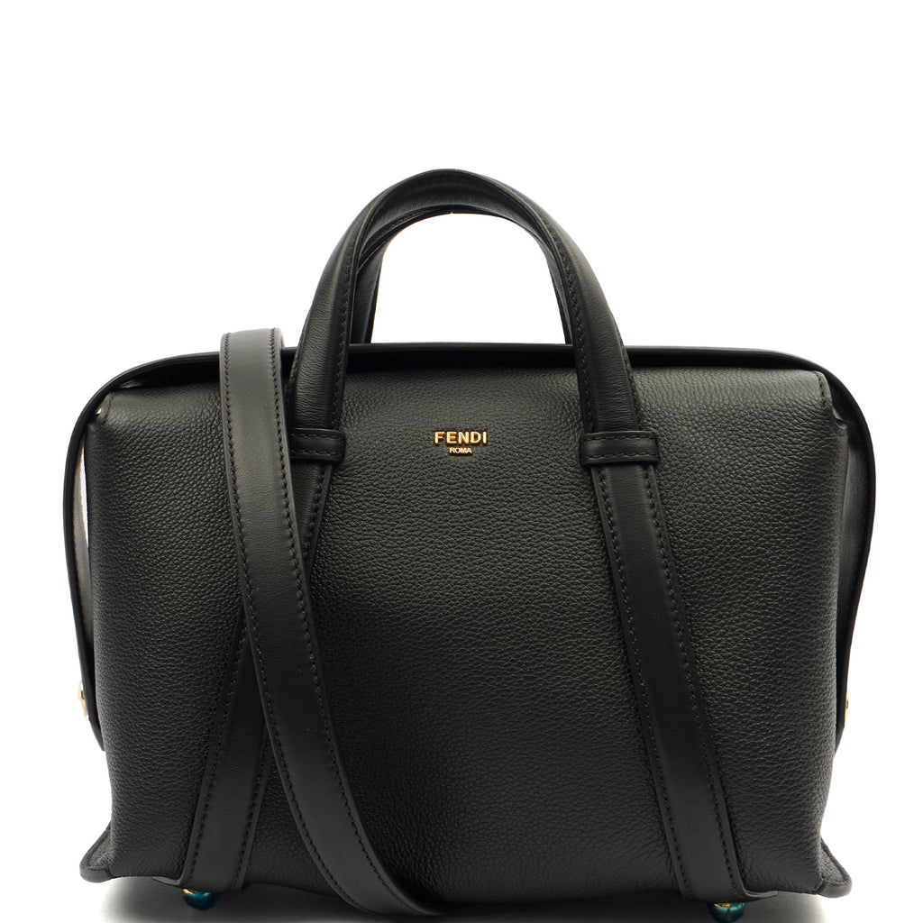 Fendi Tote By The Way - Medium in Black, Leather — Front View
