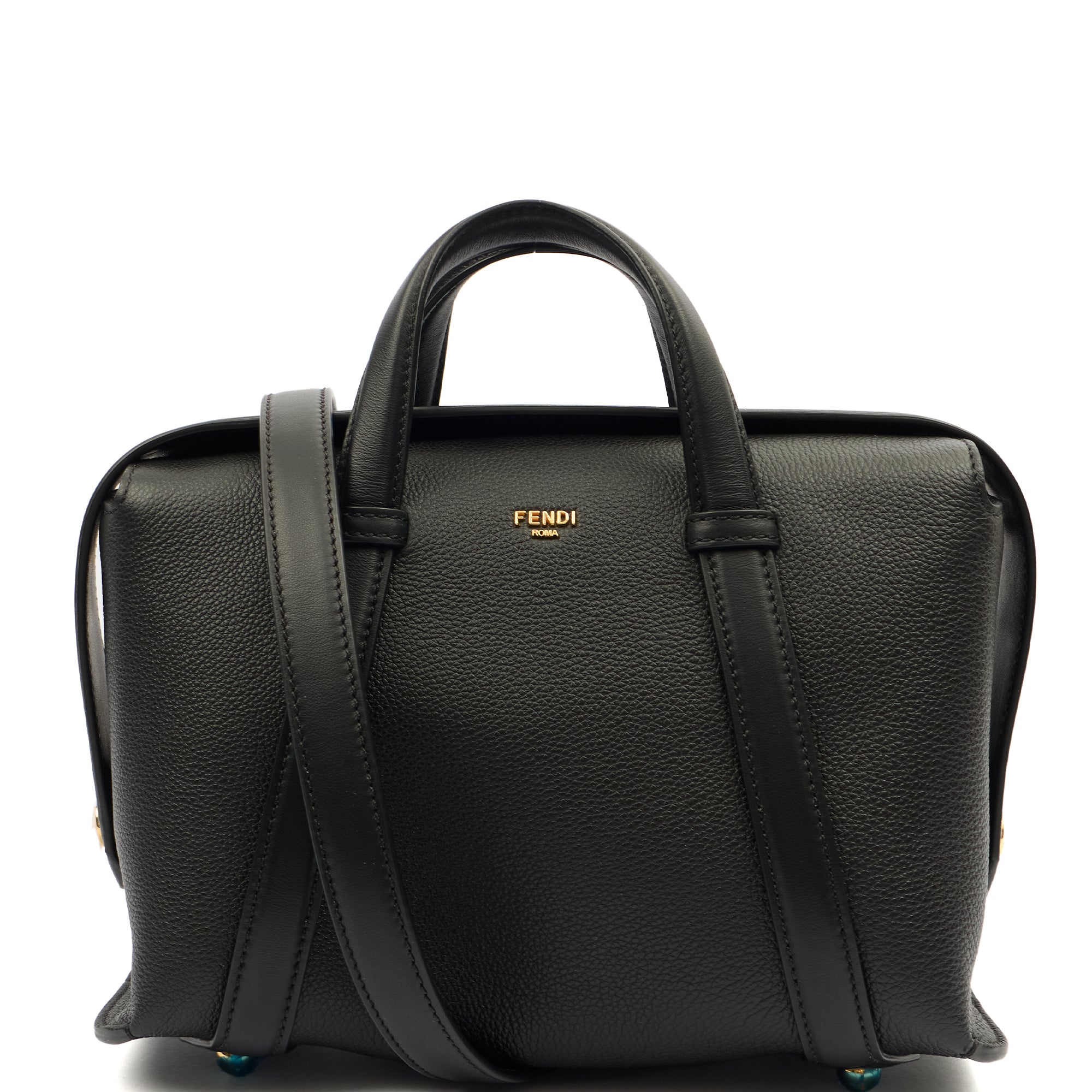 Fendi Tote By The Way - Medium in Black, Leather — Front View