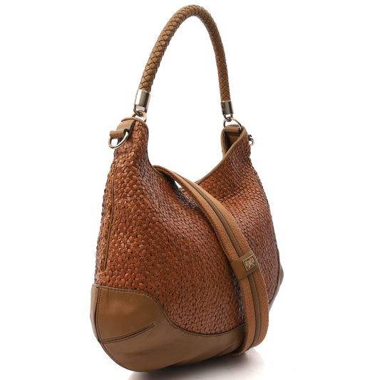 Anya Hindmarch Shoulder Bag Shoulder Bag in Brown, Leather — Side View