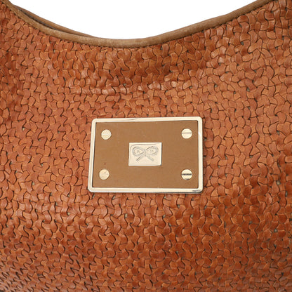 Anya Hindmarch Shoulder Bag Shoulder Bag in Brown, Leather — Lifestyle View