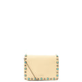 Valentino Cross Body Rockstud Crossbody Bag - Small in Neutral, Leather — Front View