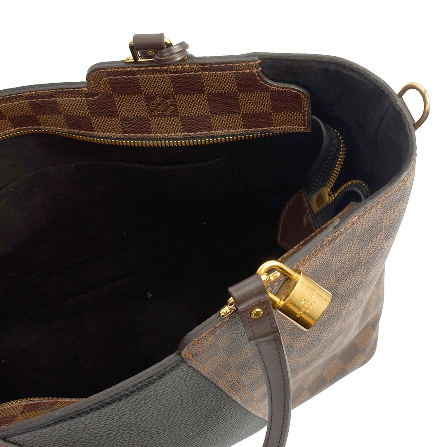 Louis Vuitton Tote Jersey in Damier Ebene, Canvas — Lifestyle View