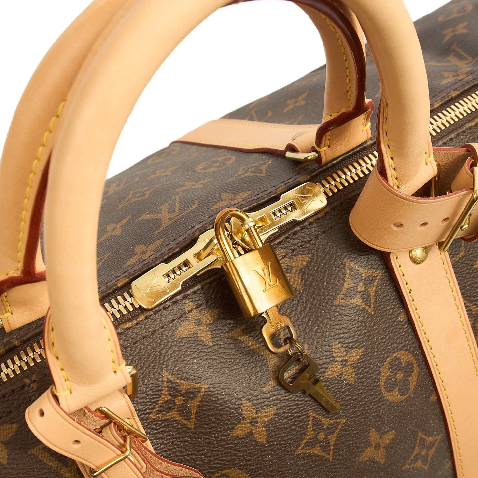 Louis Vuitton Soft Sided Keepall 55 Bandouliere in Monogram, Canvas — Lifestyle View