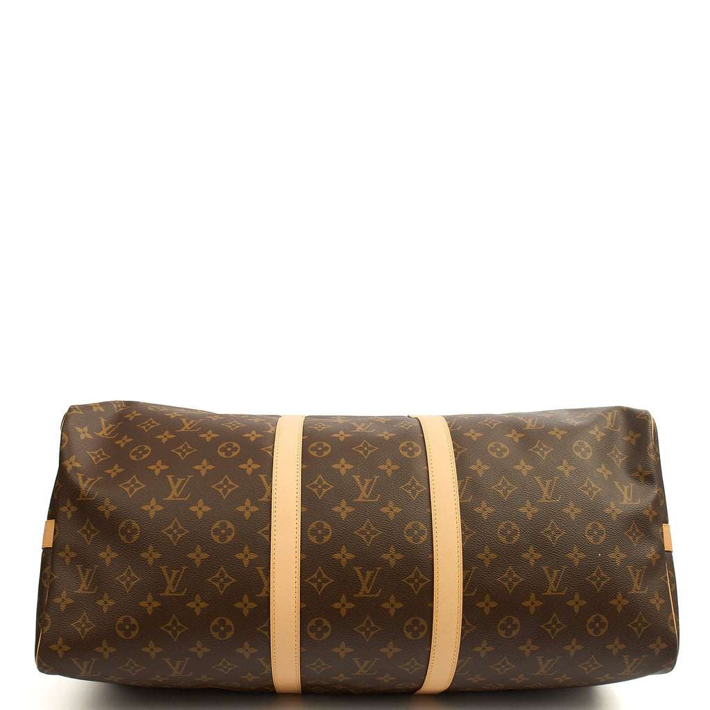 Louis Vuitton Soft Sided Keepall 55 Bandouliere in Monogram, Canvas — Alternate View 12