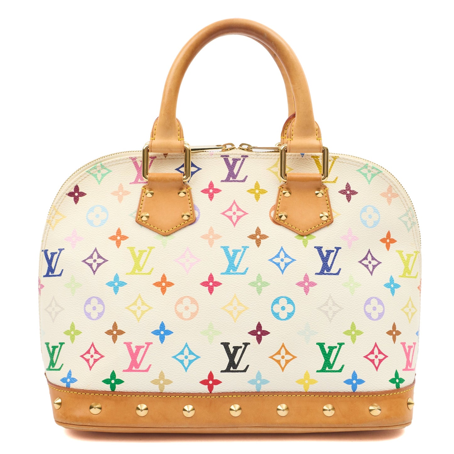 Louis Vuitton Top Handle Alma MM in Multicolor Monogram, Canvas — Top View
