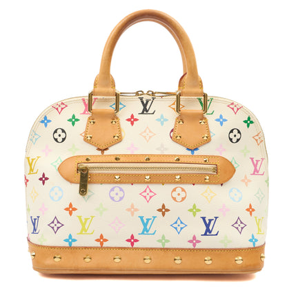 Louis Vuitton Top Handle Alma MM in Multicolor Monogram, Canvas — Front View
