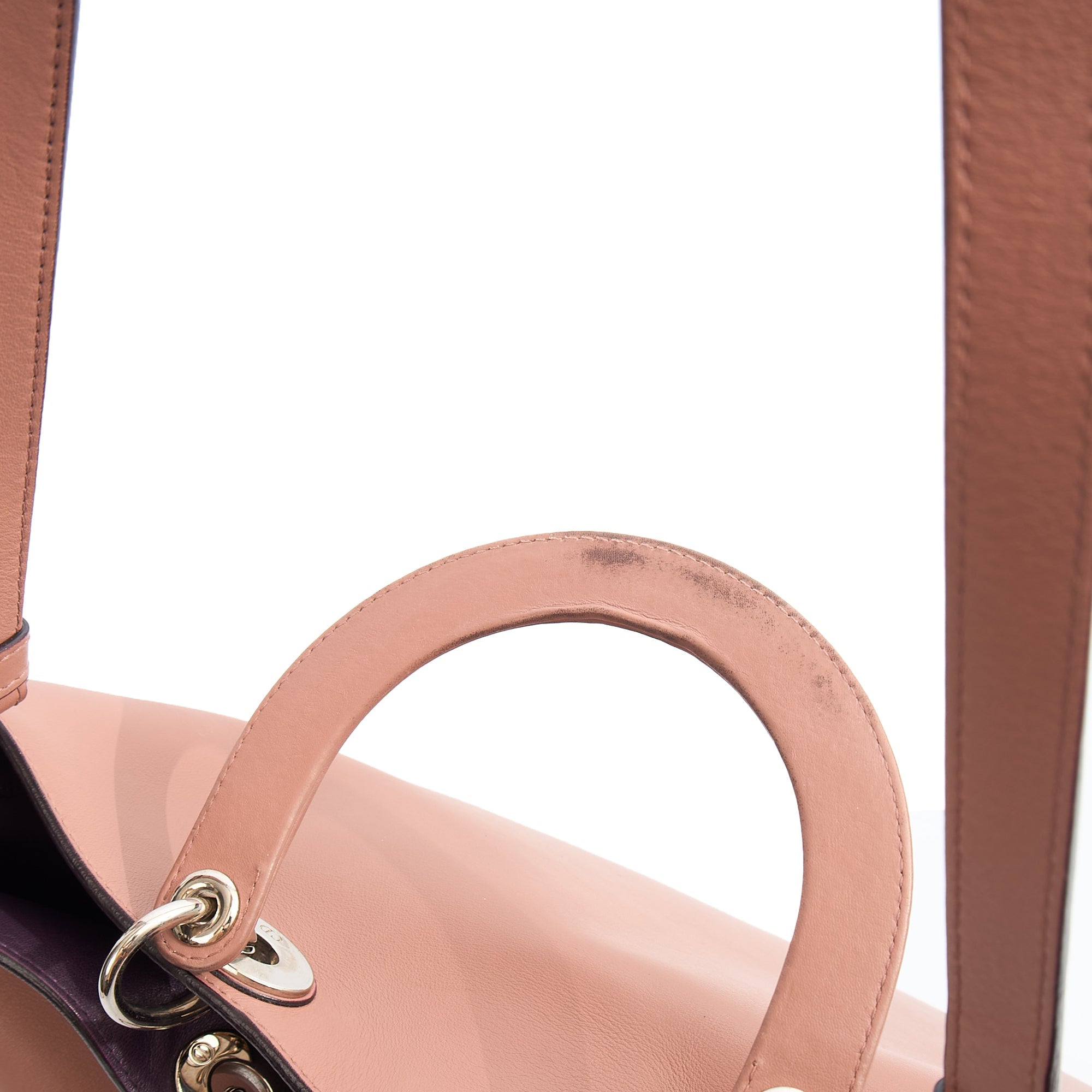 Christian Dior Tote Diorissimo - Medium in Pink, Leather — Detail View
