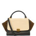 Celine Cross Body Trapeze - Medium in Neutral, Leather — Front View
