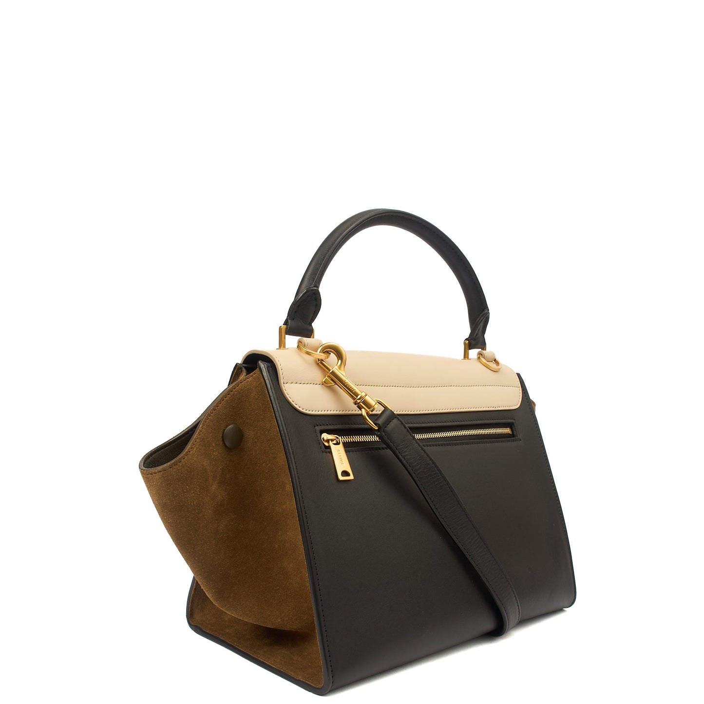 Celine Cross Body Trapeze - Medium in Neutral, Leather — Alternate View 9
