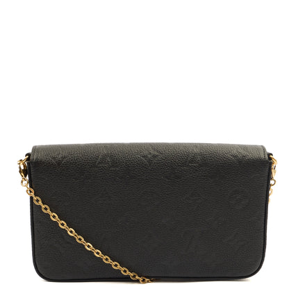 Louis Vuitton Cross Body Felicie Pochette in Black, Calfskin Leather — Alternate View 11