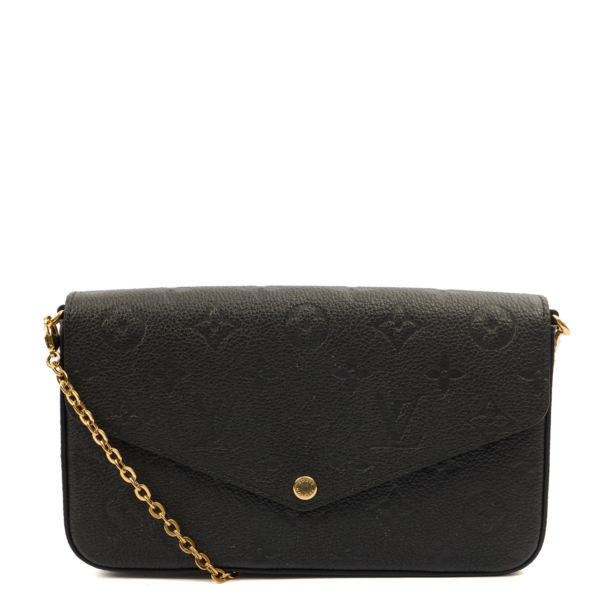 Louis Vuitton Cross Body Felicie Pochette in Black, Calfskin Leather — Alternate View 9