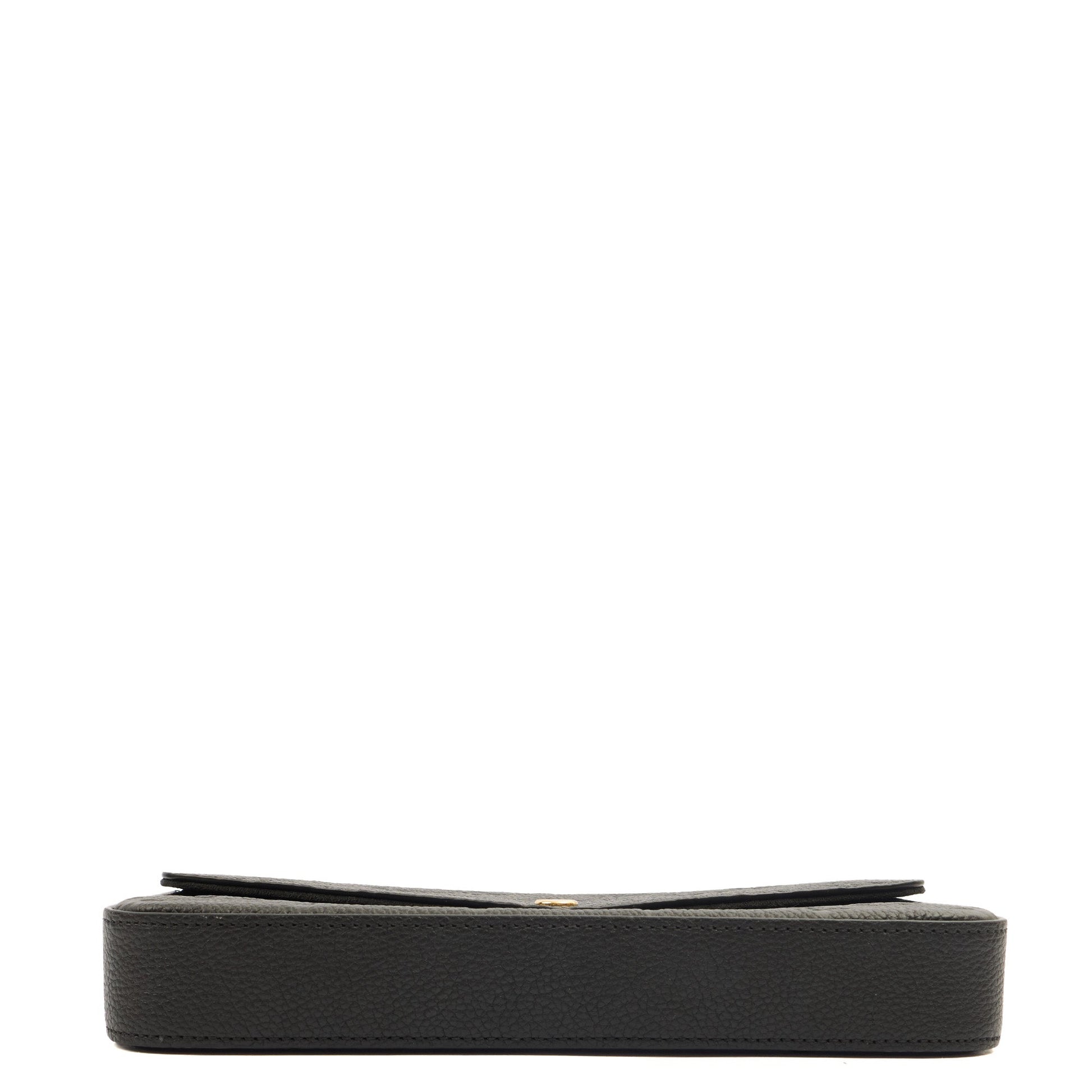 Louis Vuitton Cross Body Felicie Pochette in Black, Calfskin Leather — Top View