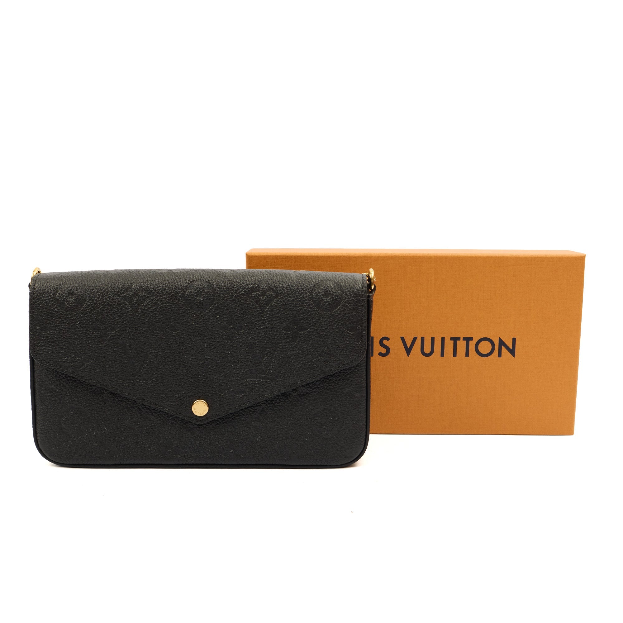 Louis Vuitton Cross Body Felicie Pochette in Black, Calfskin Leather — Alternate View 14