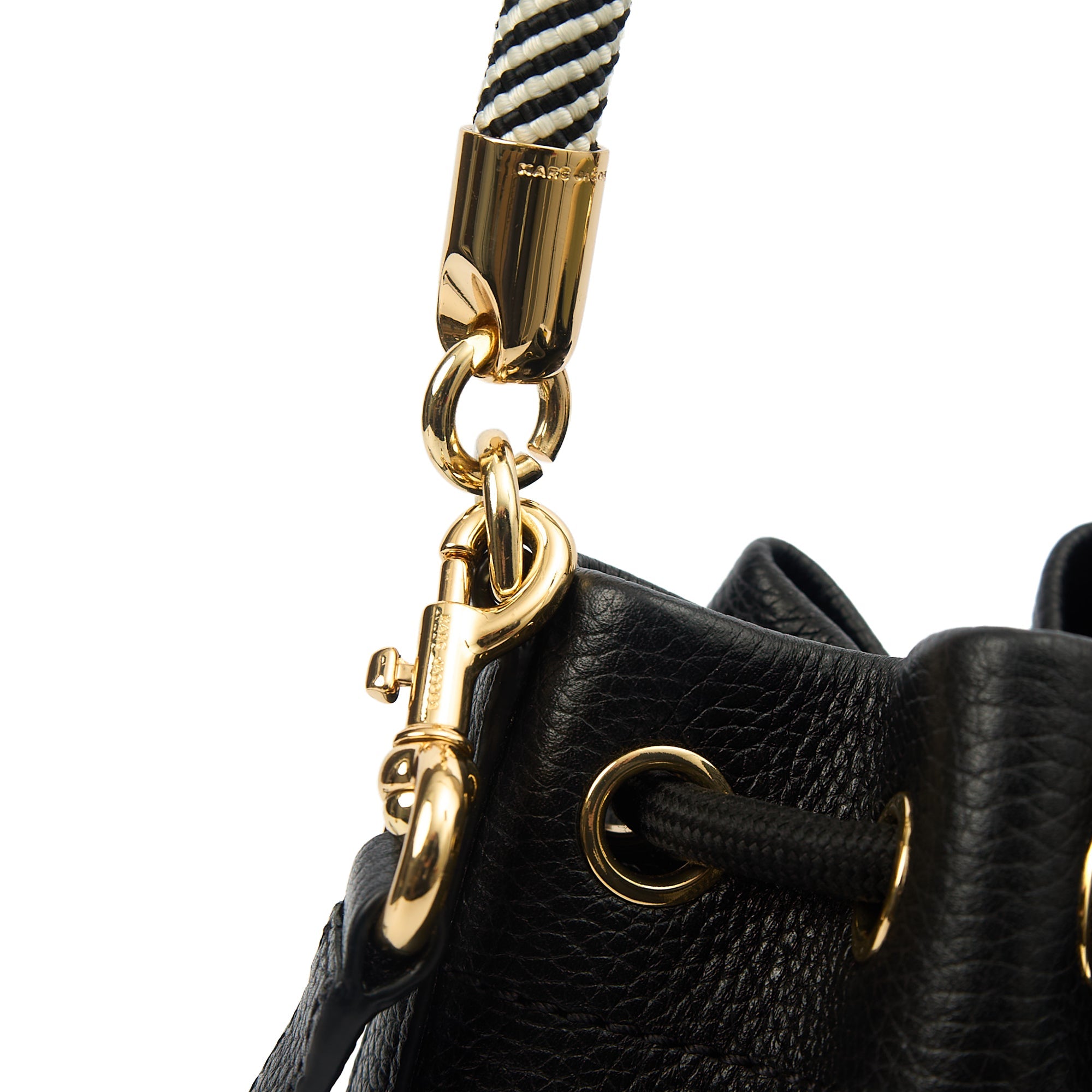 Marc Jacobs Bucket Bag The Leather Bucket Bag in Black, Leather — Lifestyle View