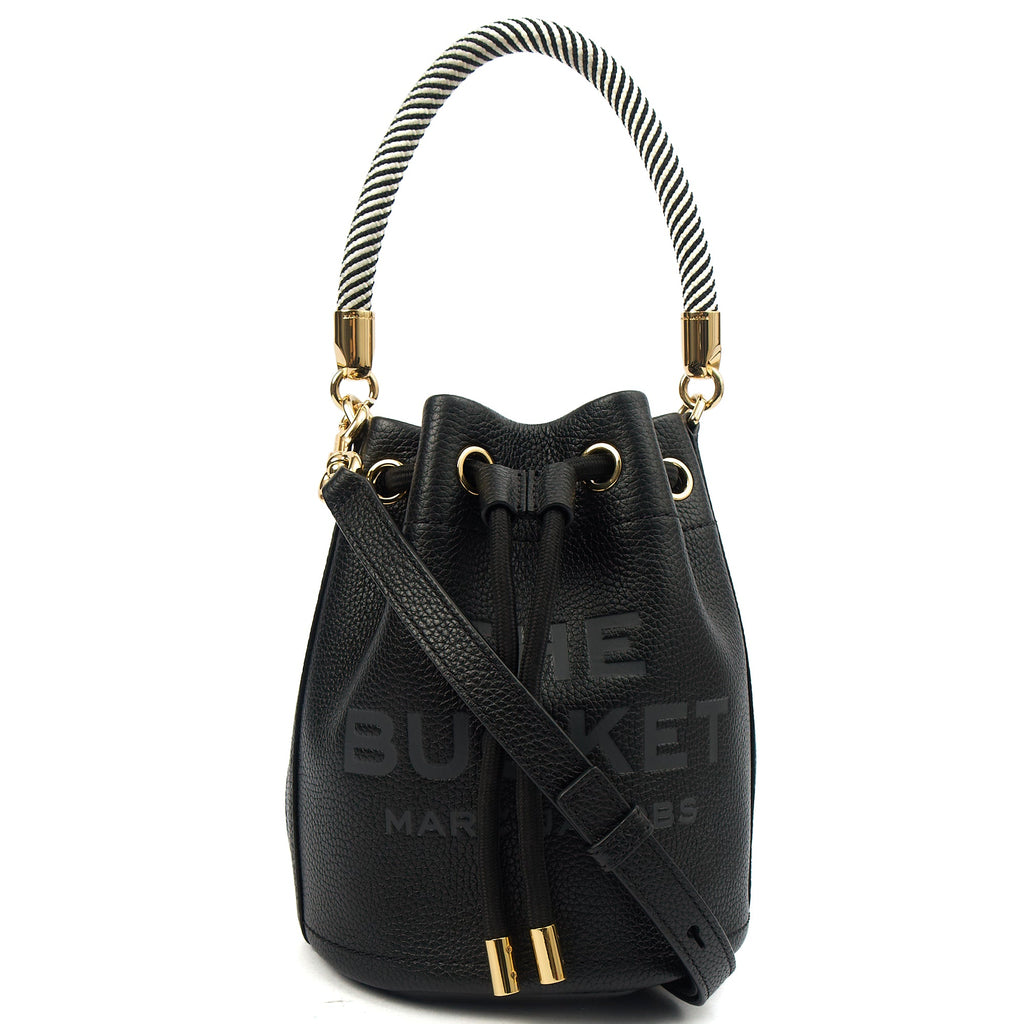 Marc Jacobs Bucket Bag The Leather Bucket Bag in Black, Leather — Front View
