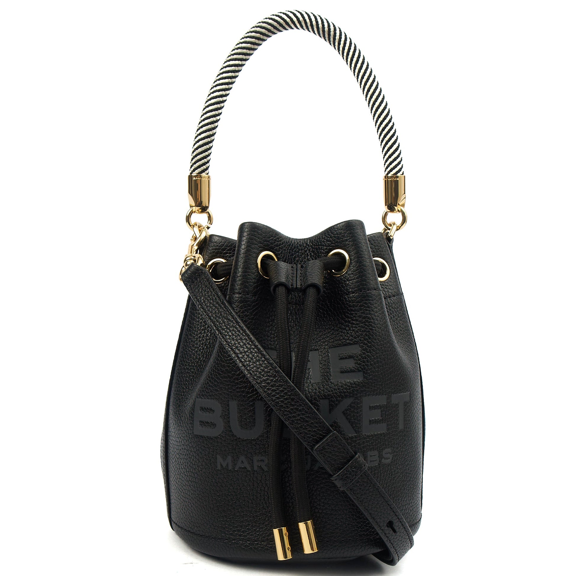 Marc Jacobs Bucket Bag The Leather Bucket Bag in Black, Leather — Front View