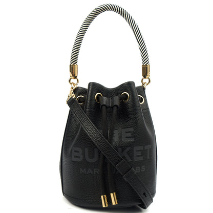Marc Jacobs Bucket Bag The Leather Bucket Bag in Black, Leather — Front View