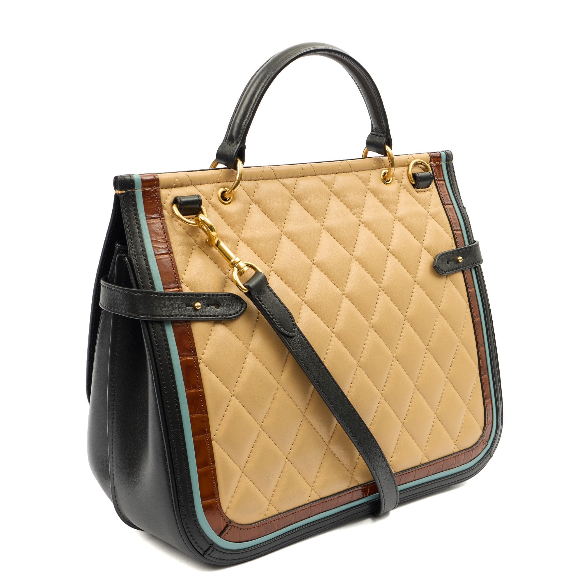 Mulberry Satchel Amberley Satchel in Blue, Leather — Side View