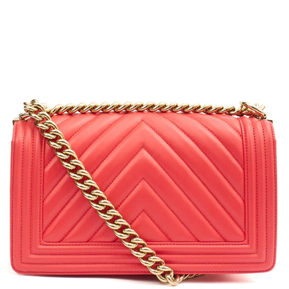 Chanel Shoulder Bag Boy - Medium in Pink, Calfskin Leather — Alternate View 14