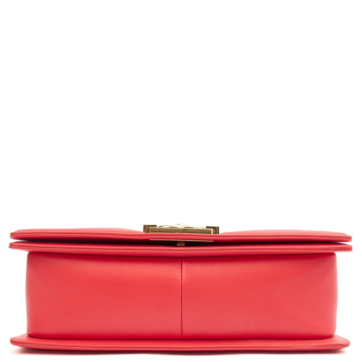 Chanel Shoulder Bag Boy - Medium in Pink, Calfskin Leather — Top View