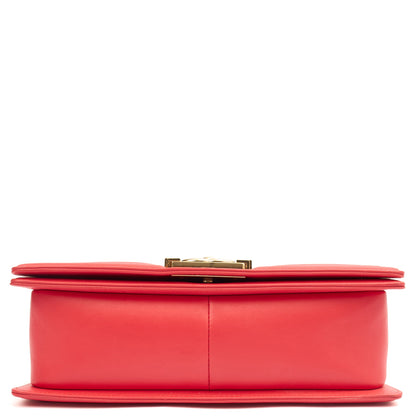 Chanel Shoulder Bag Boy - Medium in Pink, Calfskin Leather — Alternate View 15