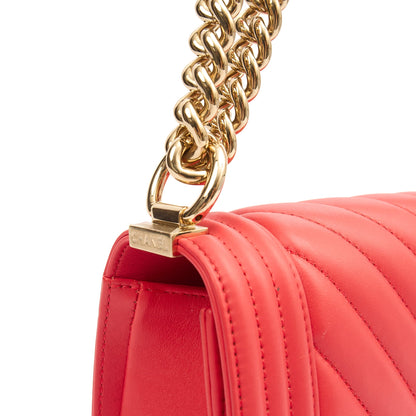 Chanel Shoulder Bag Boy - Medium in Pink, Calfskin Leather — Alternate View 10