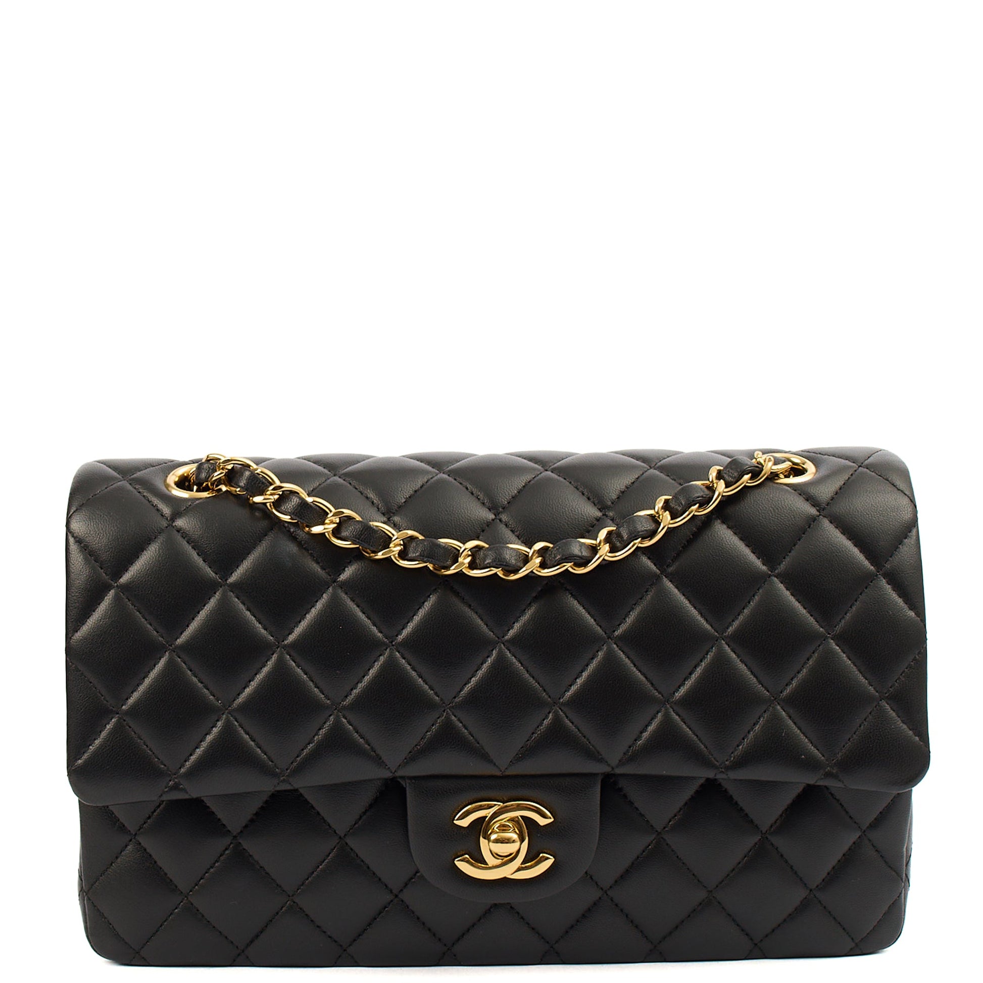 Chanel Classic Double Flap - Medium in Black, Lambskin Leather — Alternate View 13