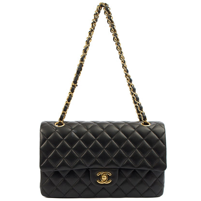 Chanel Classic Double Flap - Medium in Black, Lambskin Leather — Lifestyle View