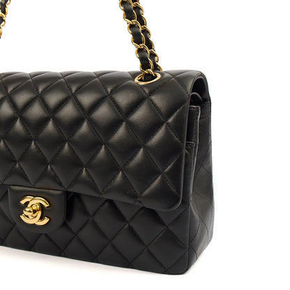 Chanel Classic Double Flap - Medium in Black, Lambskin Leather — Alternate View 9