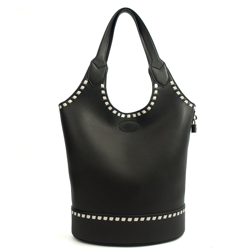Mulberry Tote Lily - Tote  in Black, Leather — Back View