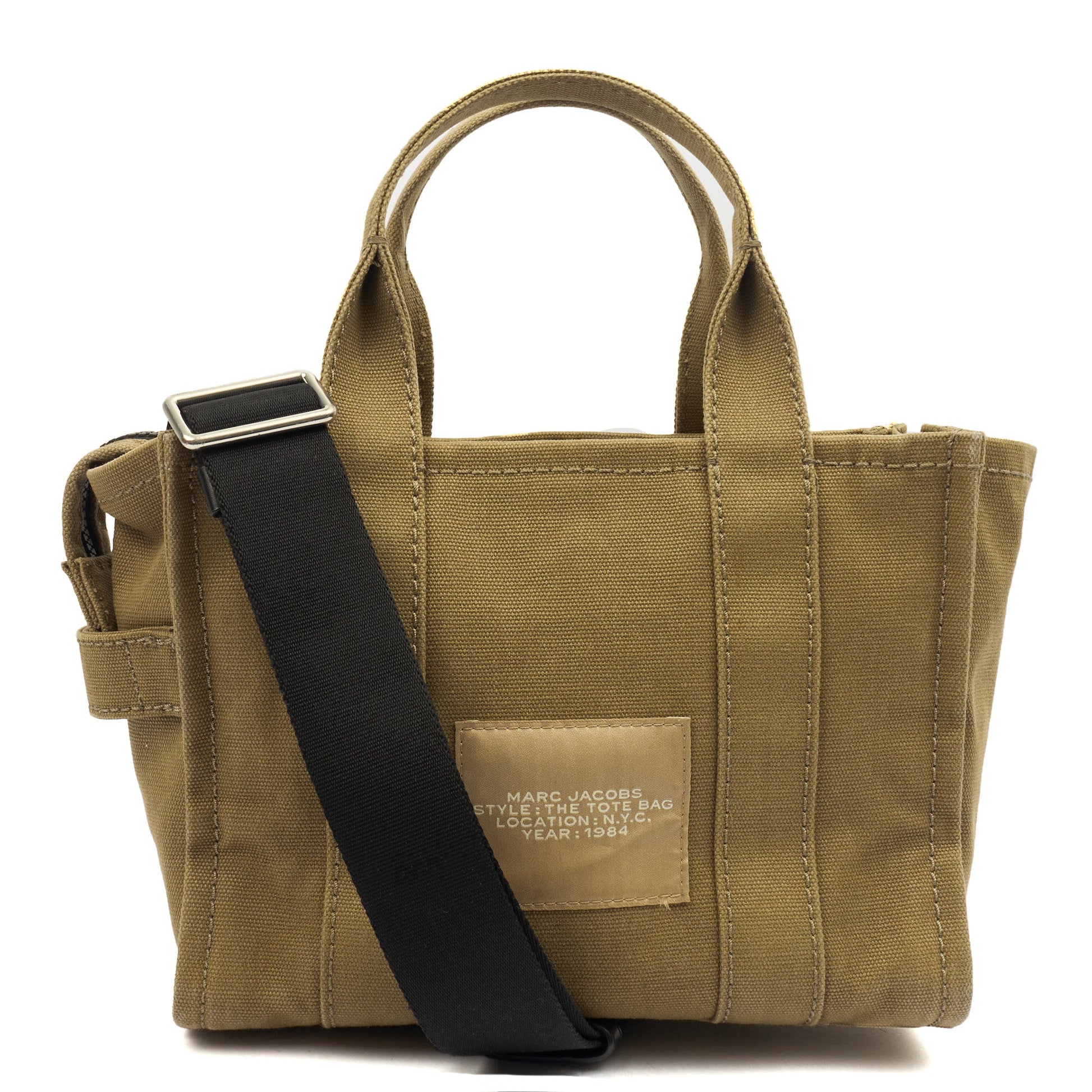 Marc Jacobs Tote The Tote Bag Nano in slate green, Fabric — Top View