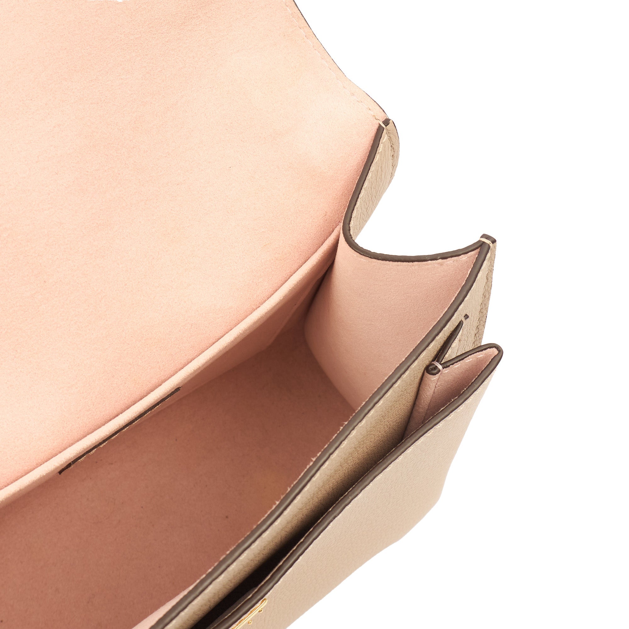 Louis Vuitton Shoulder Bag Mylockme Chain Bag in Neutral, Calfskin Leather — Lifestyle View