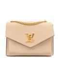 Louis Vuitton Shoulder Bag Mylockme Chain Bag in Neutral, Calfskin Leather — Front View