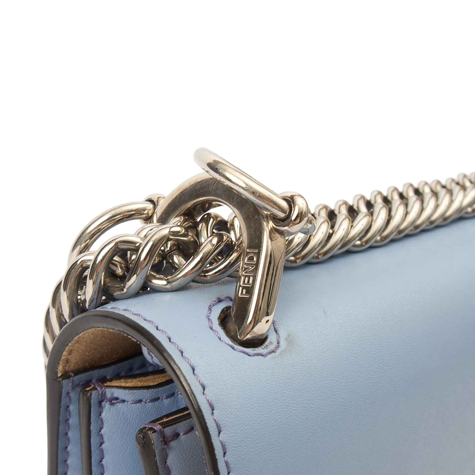 Fendi Shoulder Bag Kan I - Small in Blue, Leather — Alternate View 13
