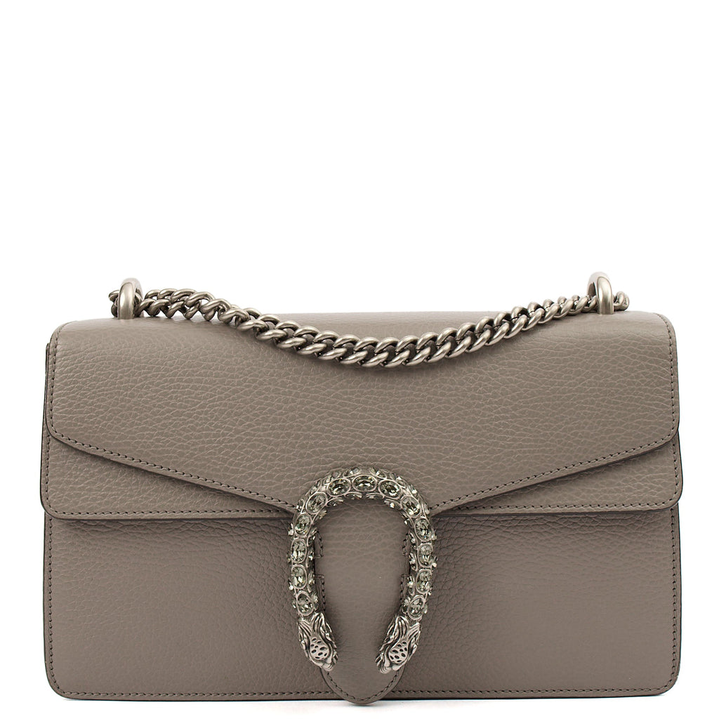 Gucci Cross Body Dionysus - Small in Grey, Leather — Front View