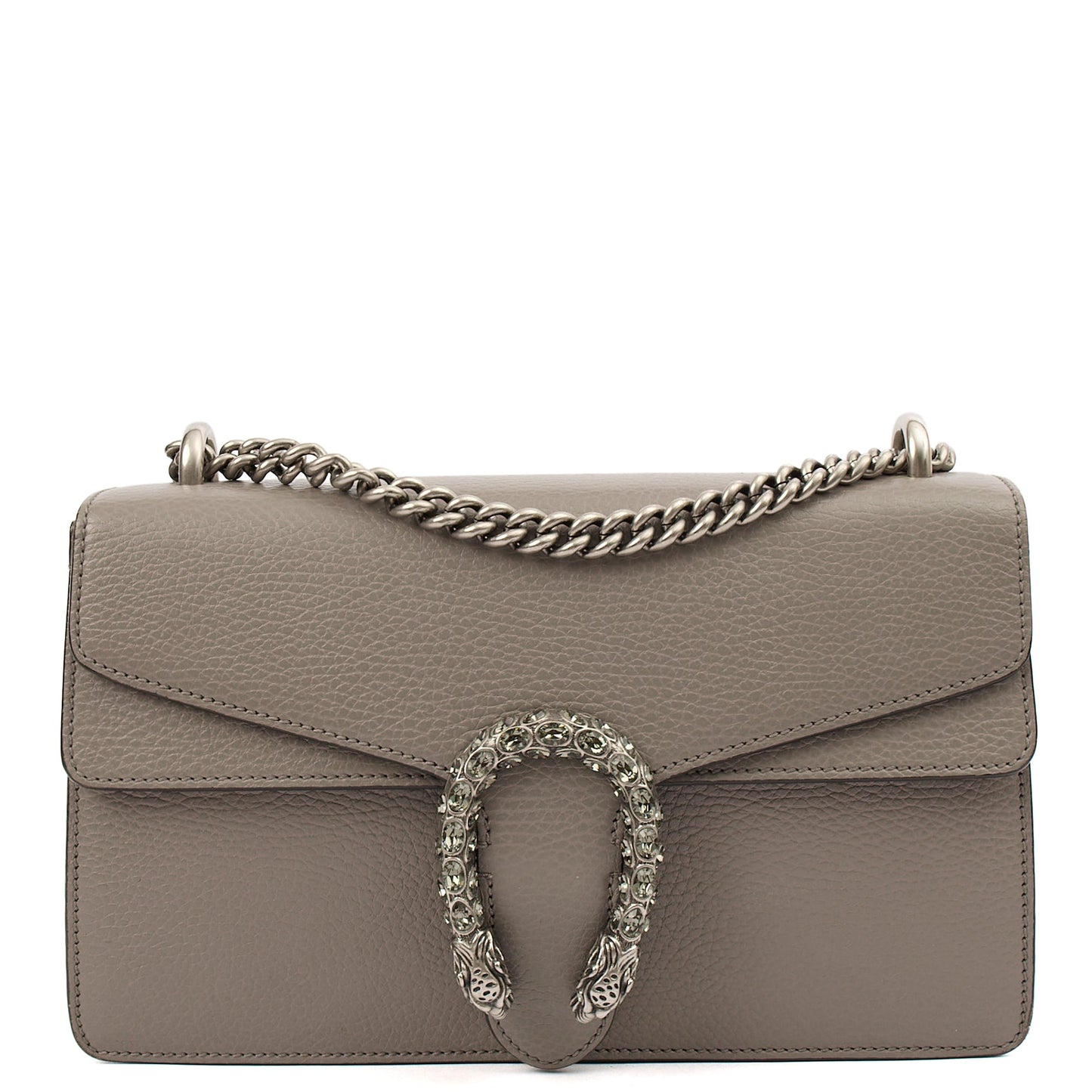 Gucci Cross Body Dionysus - Small in Grey, Leather — Front View