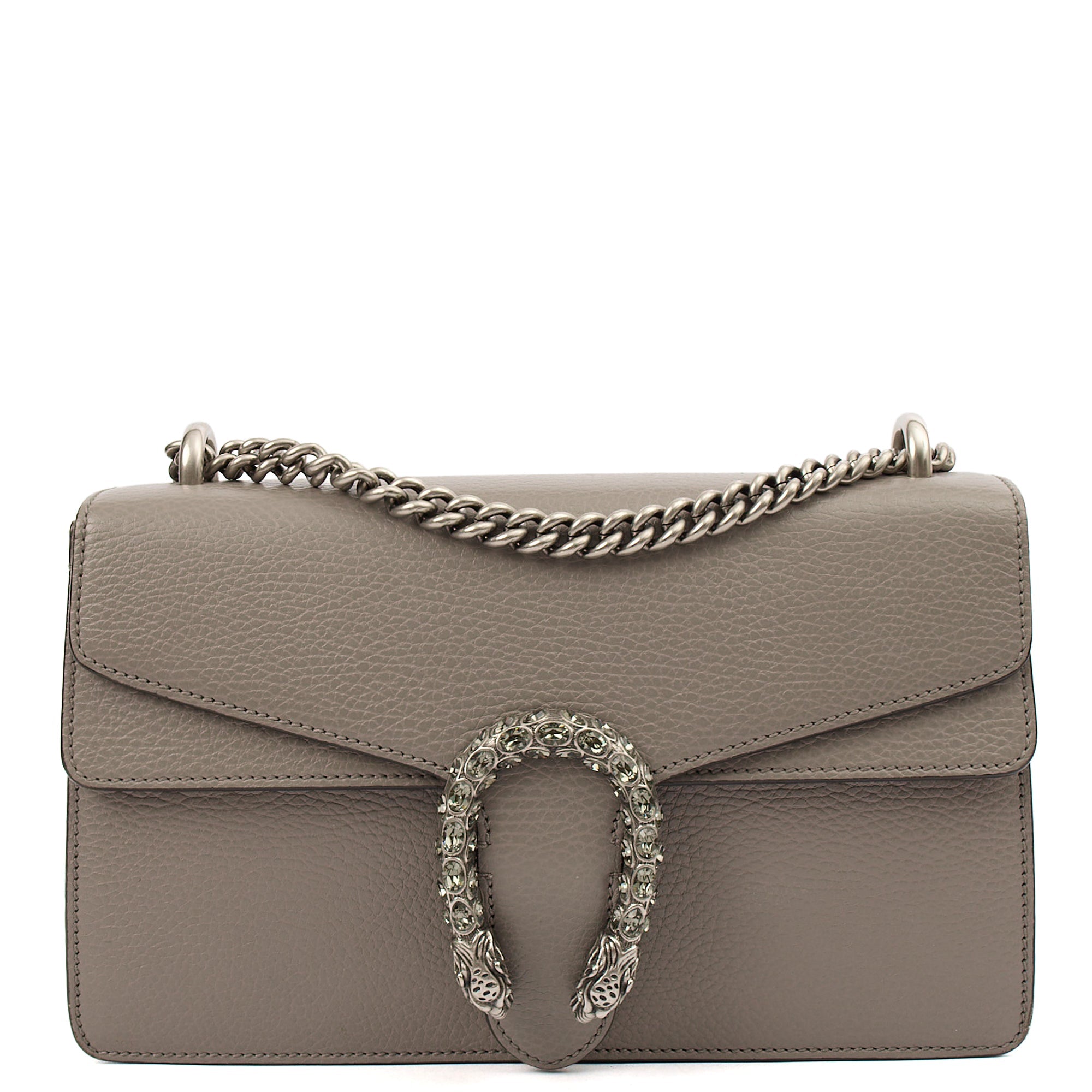 Gucci Cross Body Dionysus - Small in Grey, Leather — Front View