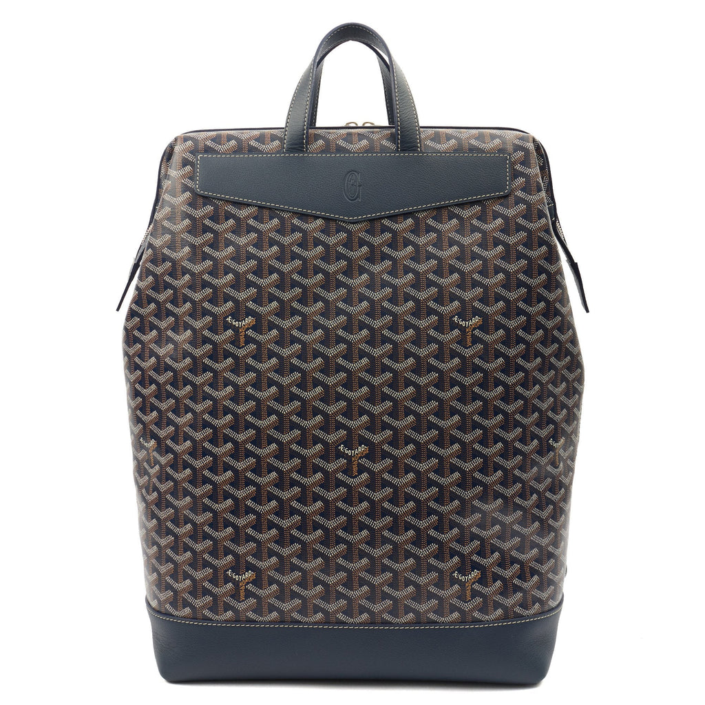 Goyard Backpack Cisalpine Backpack in Blue, Leather — Front View