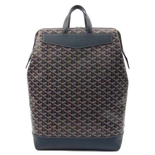Goyard Backpack Cisalpine Backpack in Blue, Leather — Front View