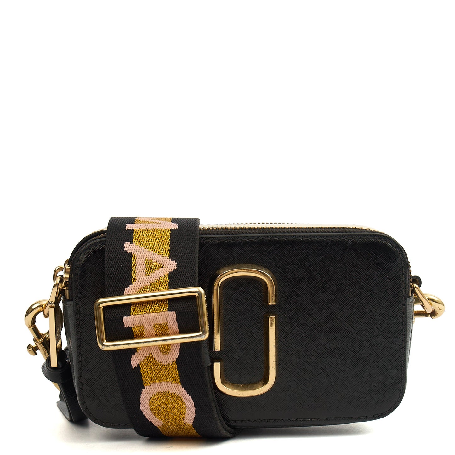 Marc Jacobs Cross Body Snapshot in Black, Leather — Front View